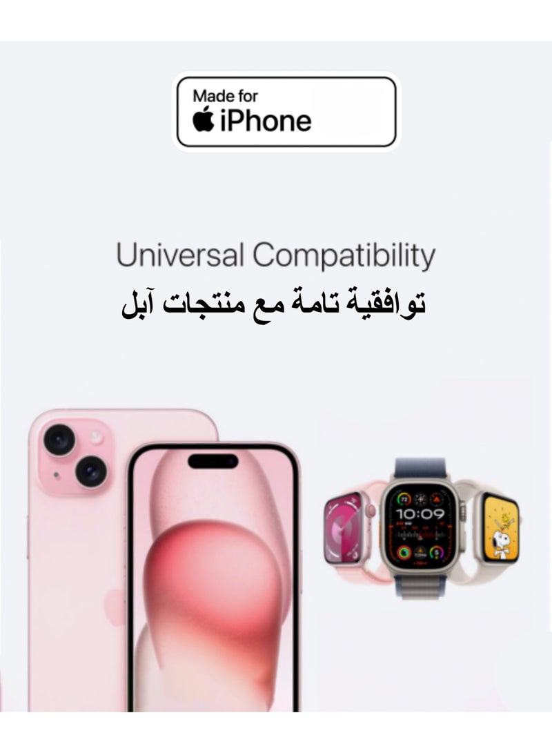 MICRODIA 【MICRODIA】 SNAPStation Curve 5-in-1 Magnetic Wireless Charging Station, 23W Fast Charge Stand for iPhone, Watch & AirPods - White - Image 4